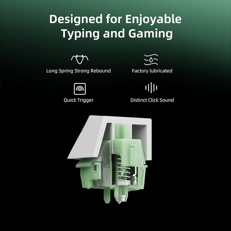 MELETRIX WS Jade Mechanical Keyboard Switches 5 Pins PCB Mount Lubed Switches(35pcs) - Image 5